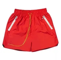 red short pants