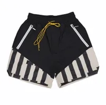 black striped short pants