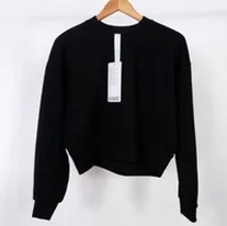 black sweatshirt crop top sweater