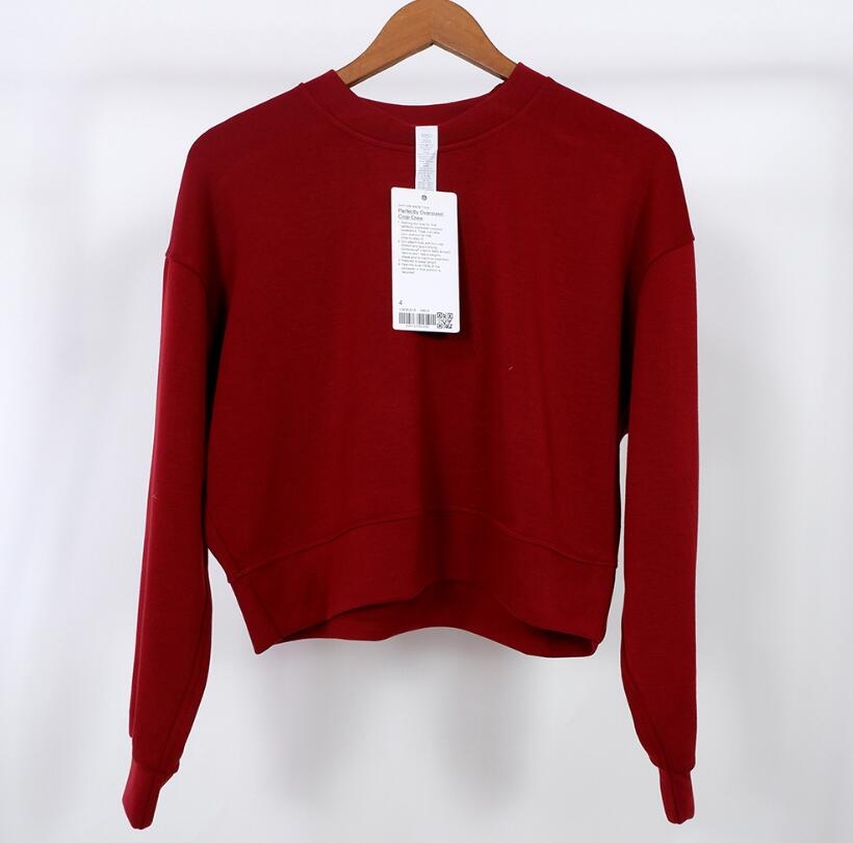 red crop top pullover