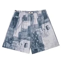 grey white short pants