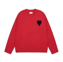 red crew neck sweater