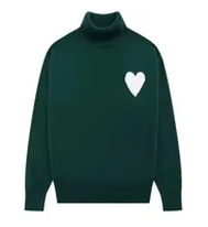 dark green turtleneck sweater