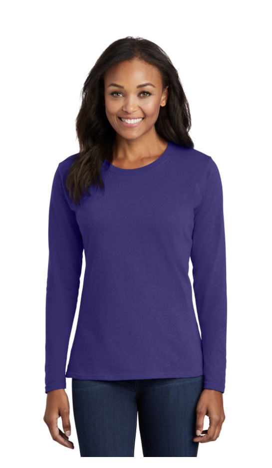 light purple long sleeve t shirt