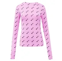 magenta long sleeve slim fit t shirt