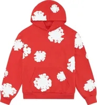 red hoodie snowflakes