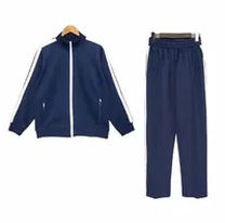 dark blue track suit