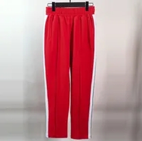 red sweatpants