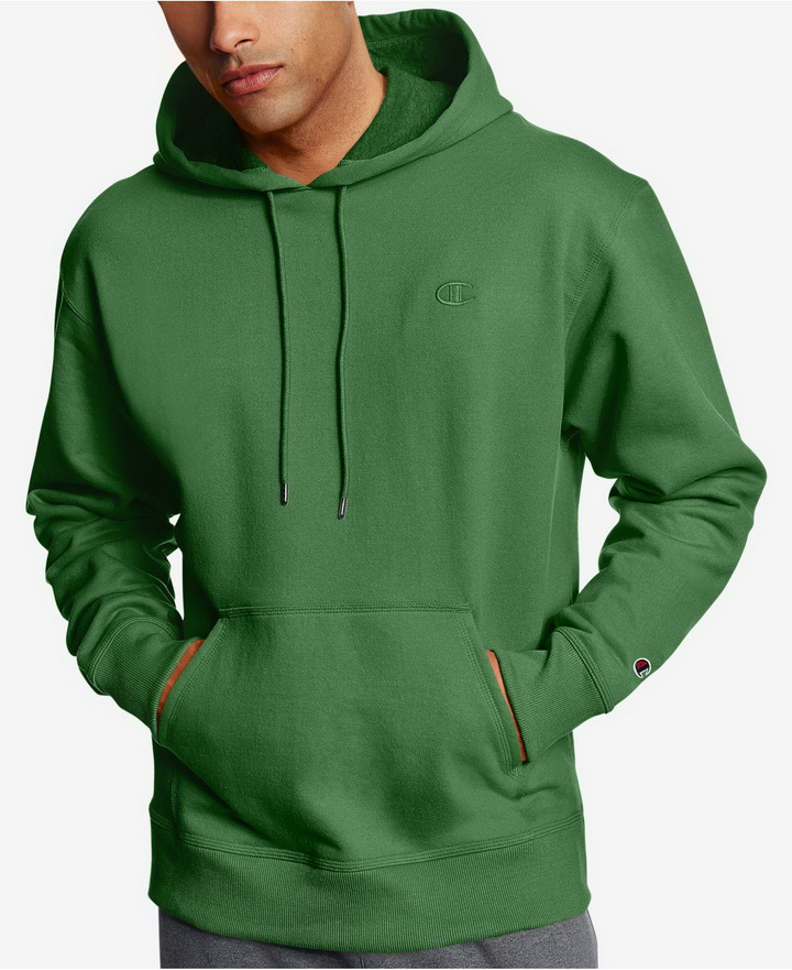 green hoodie