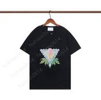 black t-shirt fantastic flower