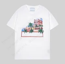 white tshirt palm trees house