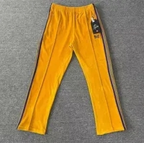 yellow track pants