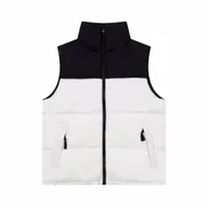 white and black down vest