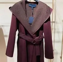 maroon coat with belt