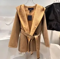 beige gold coat with belt