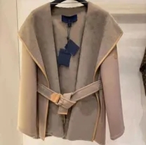 beige coat with belt