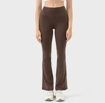 flare leggings brown