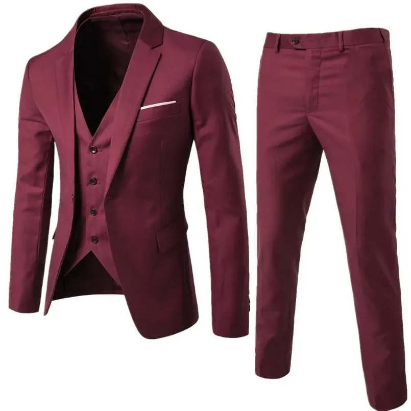 burgundy suit