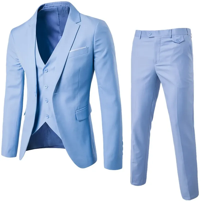 sky blue suit